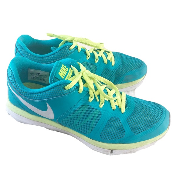 Nike Flex 2014 Run Running Sneaker Green Sz 8.5
